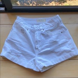 Rarely worn white jean shorts